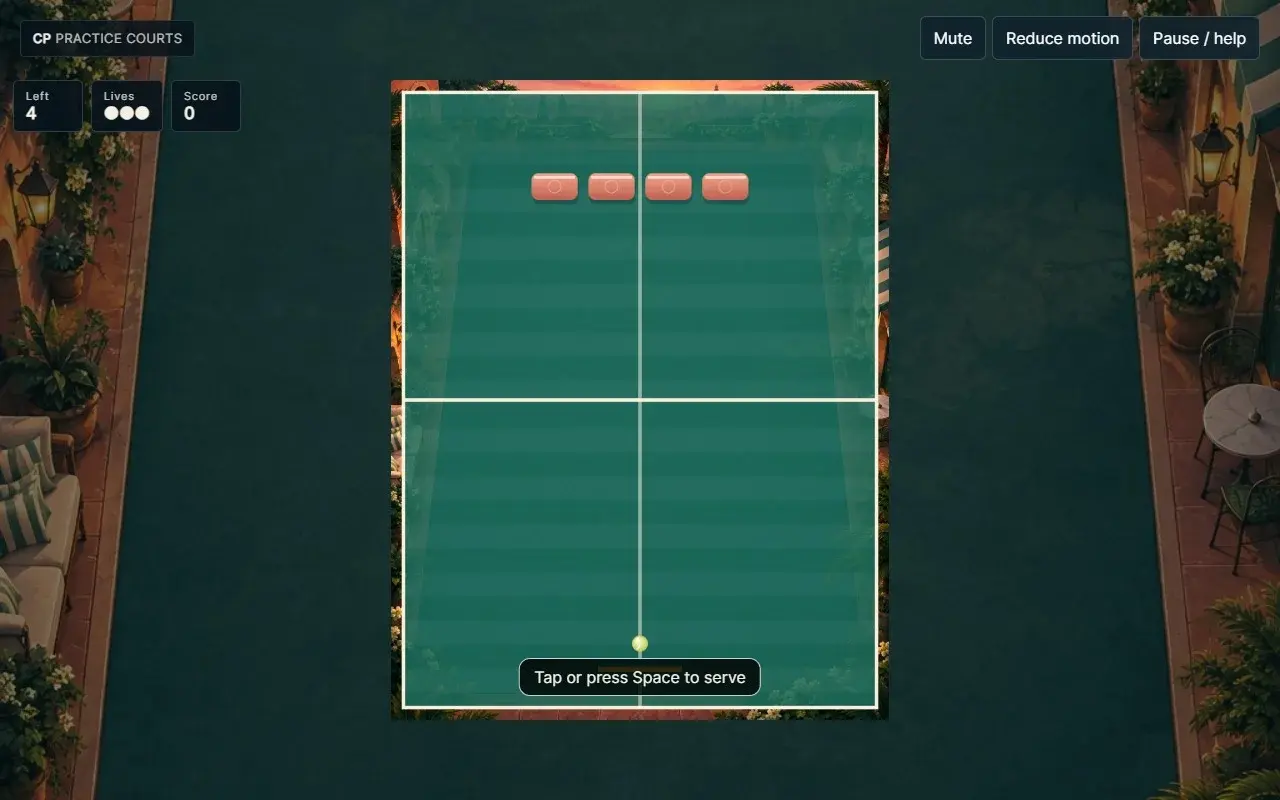 Gameplay from the approved Court pop build.