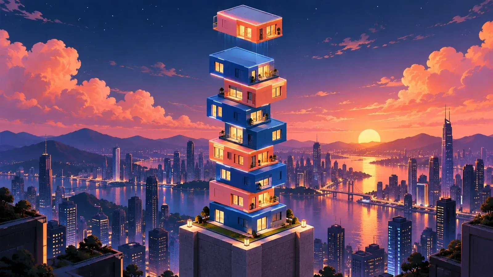 Neon stack cover illustration