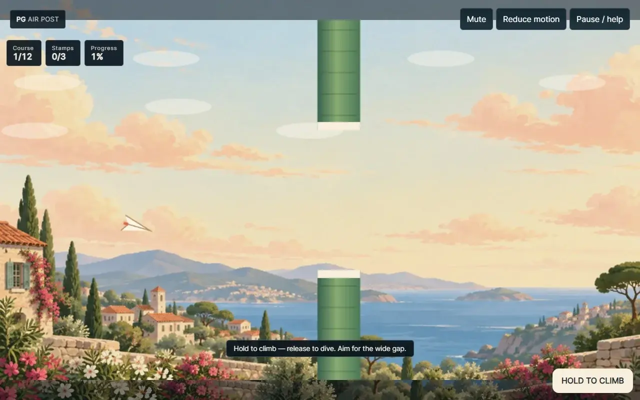 Gameplay from the approved Paper glide build.