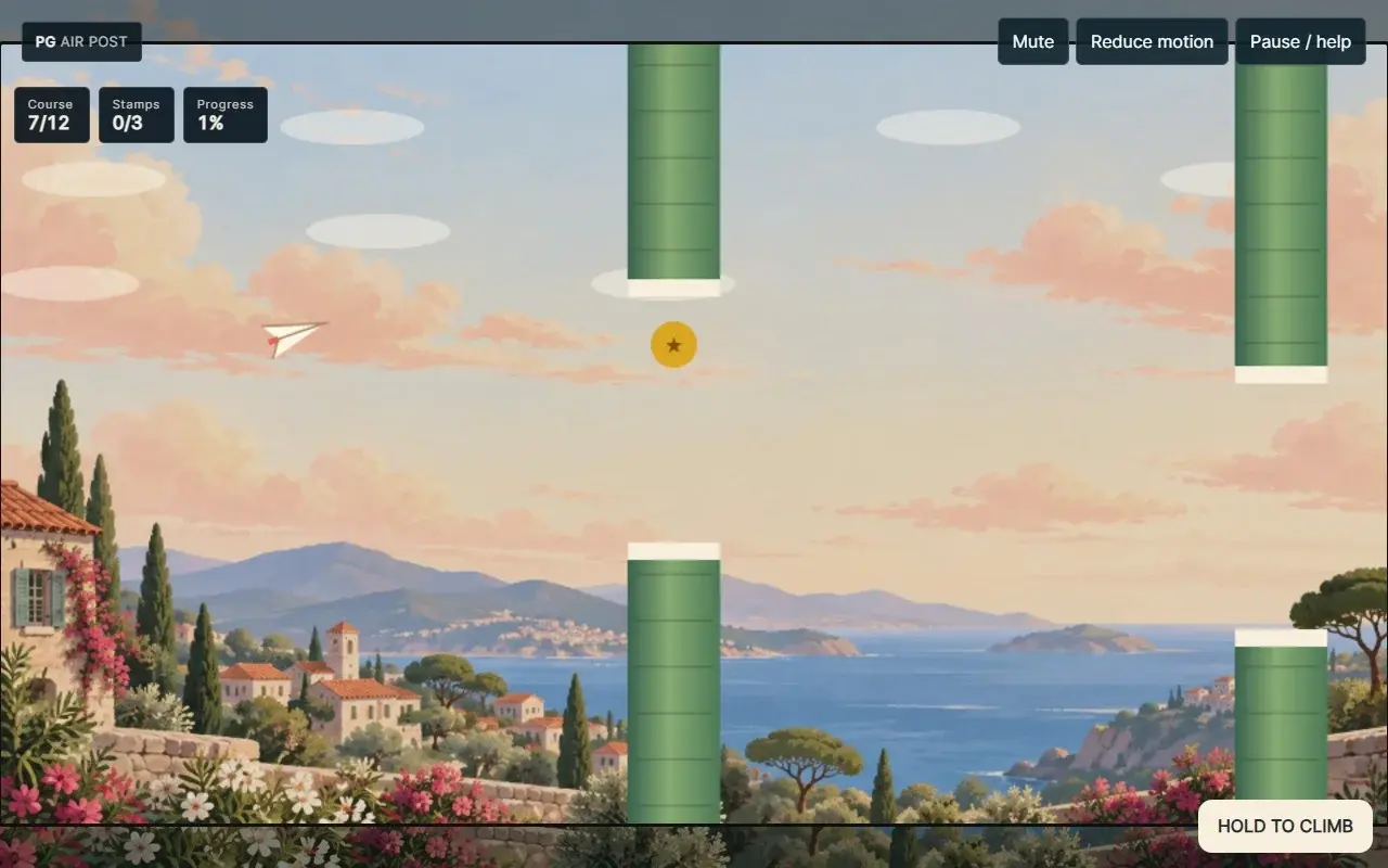 A different route or play state in Paper glide.