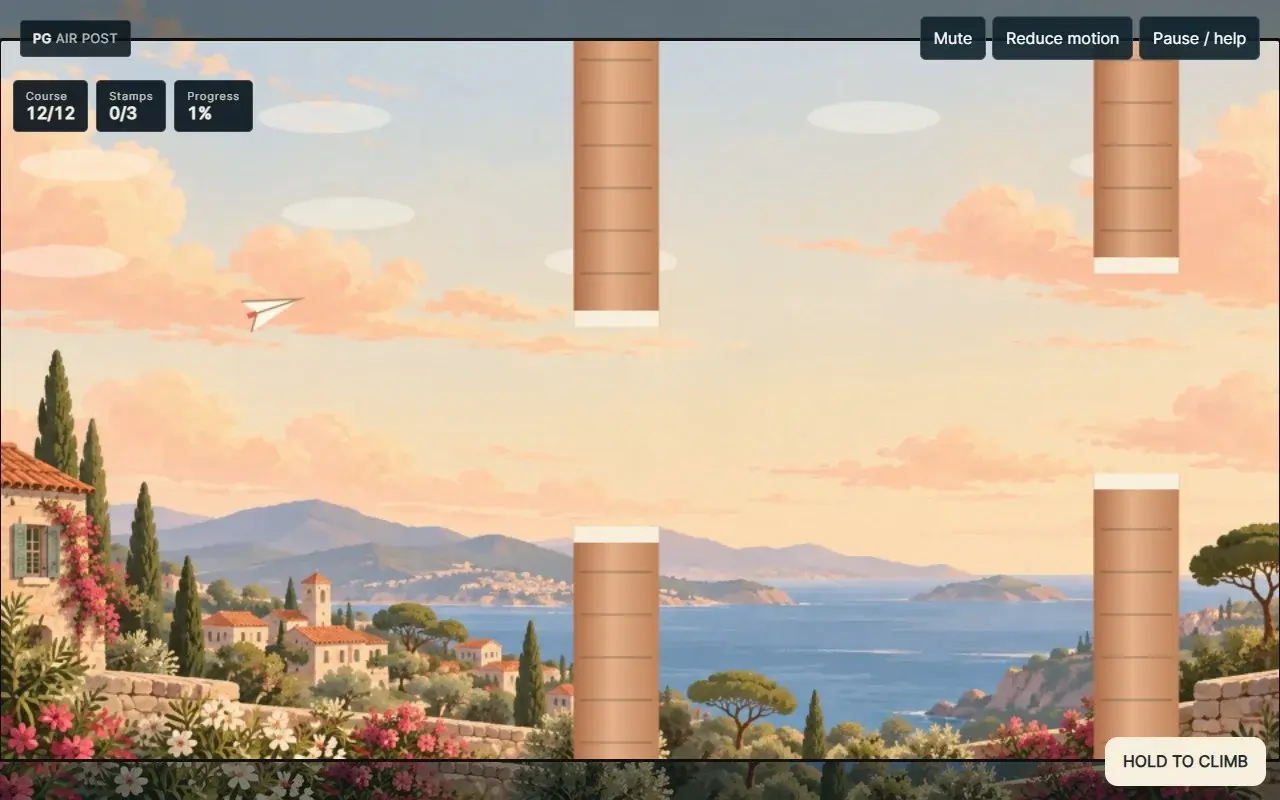Another view of Paper glide during play.
