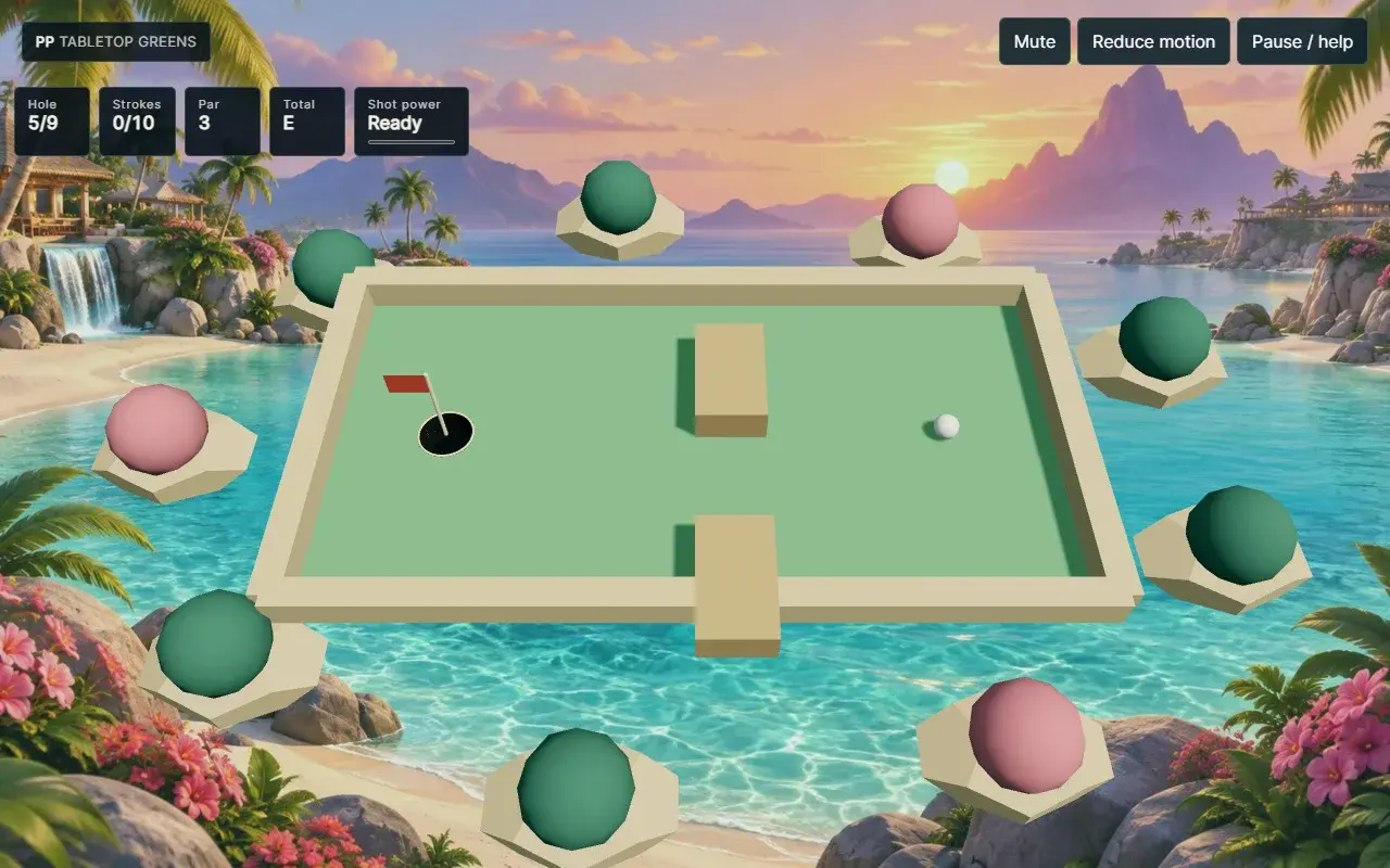 A different route or play state in Pocket putt.