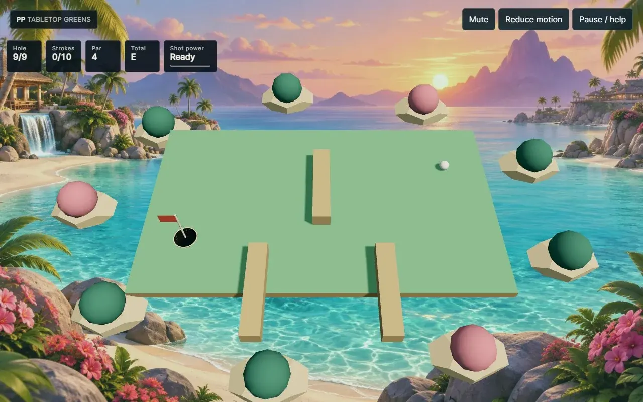 Another view of Pocket putt during play.