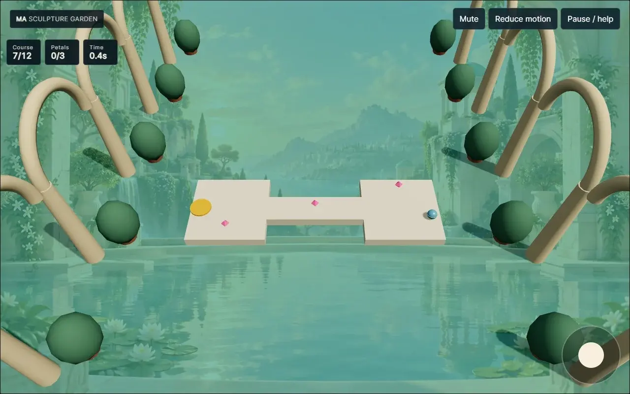 A different route or play state in Marble atrium.