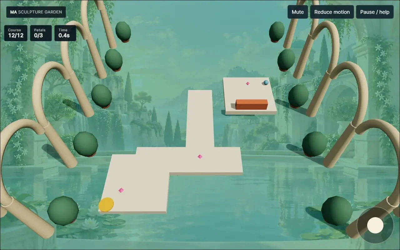 Another view of Marble atrium during play.
